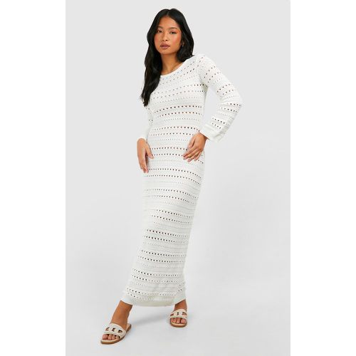 Petite" - Robe Longue Nouée En Crochet À Manches Évasées - 40 - boohoo - Modalova