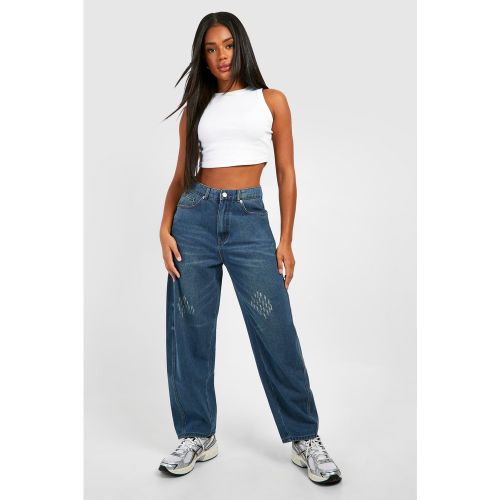 Jean Carotte Taille Haute - 44 - boohoo - Modalova