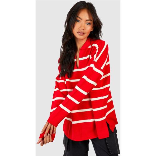 Pull À Rayures Et Col À Revers - S/M - boohoo - Modalova