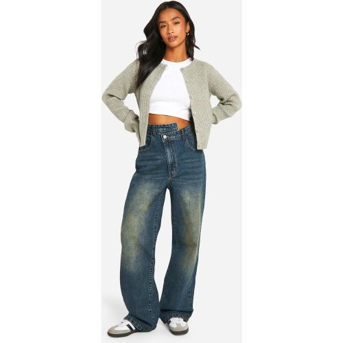 Petite" - Jean Droit Asymétrique - 34 - boohoo - Modalova