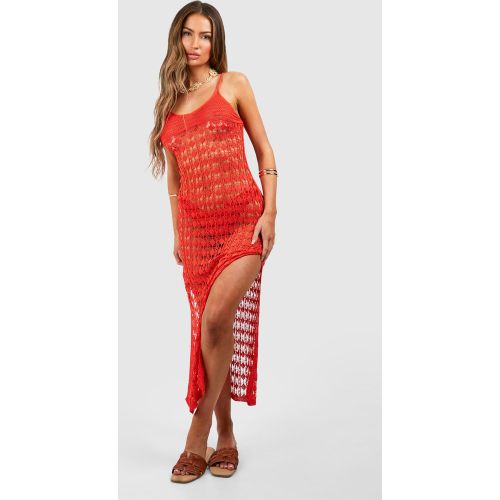 Robe De Plage Longue En Crochet - L - boohoo - Modalova