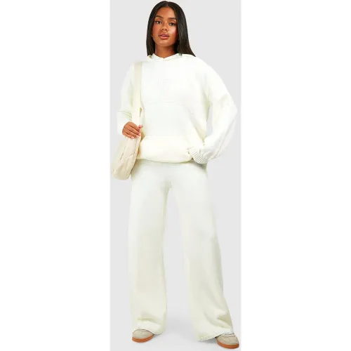 Ensemble Oversize Avec Sweat À Capuche Et Pantalon Large - Blanc Écru - S, Blanc Écru - boohoo - Modalova