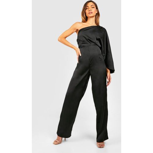 Combinaison Drapée Satinée Asymétrique - 40 - boohoo - Modalova