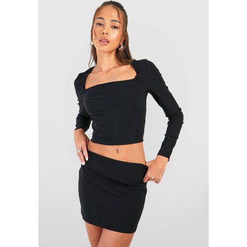 Ensemble Avec Corset À Col Carré Et Mini-Jupe - 38 - boohoo - Modalova