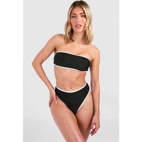 Bikini Avec Haut Brassière Et Bas Taille Haute - boohoo - Modalova