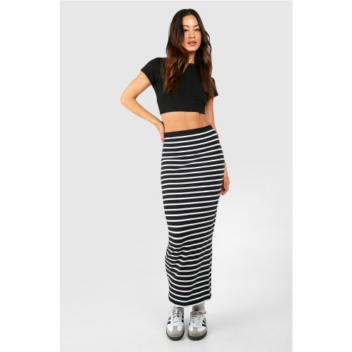 Tall" - Jupe Mi-Longue Premium À Rayures - 36 - boohoo - Modalova