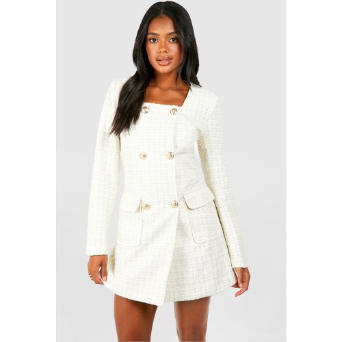 Robe Blazer À Bouton Contrastant - 44 - boohoo - Modalova