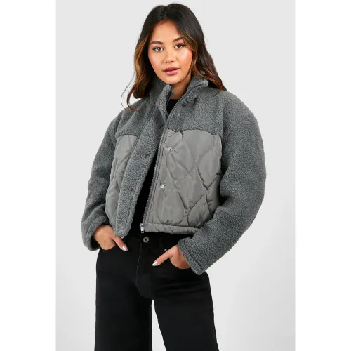 Veste Matelassée En Polaire Et Nylon - 40 - boohoo - Modalova