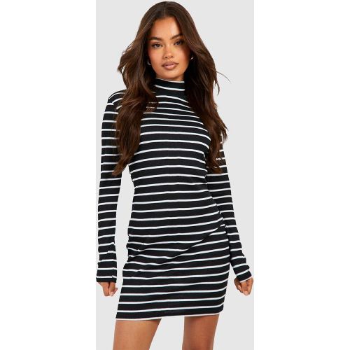 Robe Côtelée À Col Montant - 38 - boohoo - Modalova