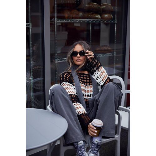 Pull En Crochet À Rayures - S - boohoo - Modalova