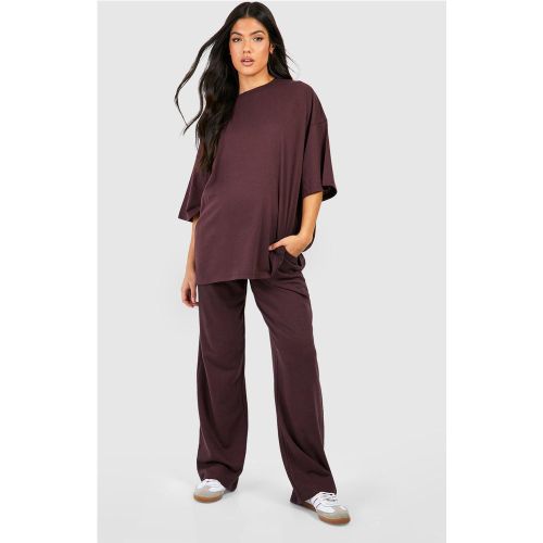 Maternité - Ensemble De Grossesse Avec T-Shirt Et Jogging Droit - 44 - boohoo - Modalova