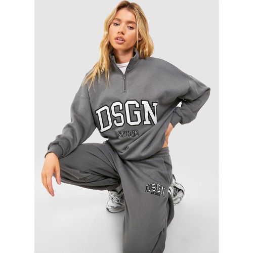 Sweat Oversize Zippé À Slogan Dsgn Studio - S - boohoo - Modalova