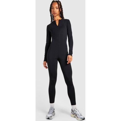 Tall" - Combishort Premium Zippé À Manches Longues - 34 - boohoo - Modalova