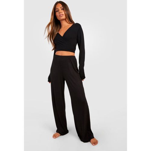 Pantalon Large En Jersey - 42 - boohoo - Modalova