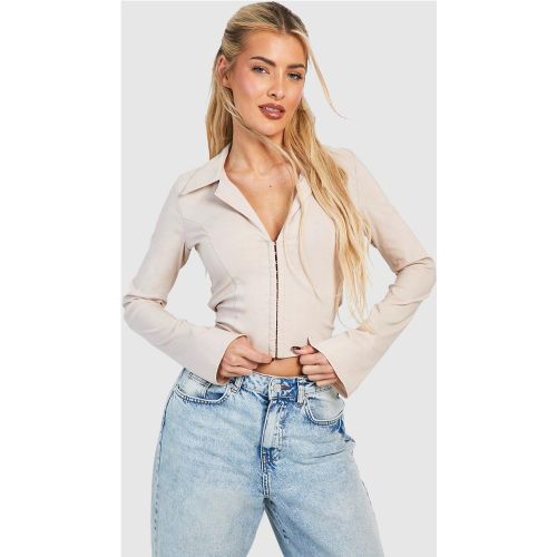 Chemise Corset En Bengaline - 34 - boohoo - Modalova
