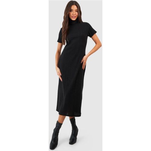 Robe Mi-Longue Côtelée À Col Roulé - 36 - boohoo - Modalova