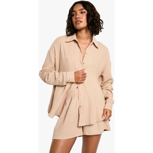 Tall" - Ensemble Avec Chemise En Coton Et Short - 36 - boohoo - Modalova