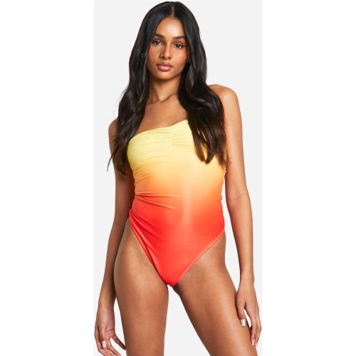 Tall" - Maillot De Bain Bandeau Imprimé - 36 - boohoo - Modalova