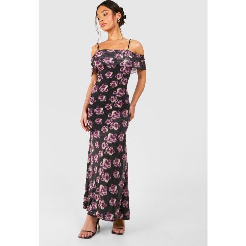 Petite" - Robe Longue Fleurie En Mesh - 38 - boohoo - Modalova