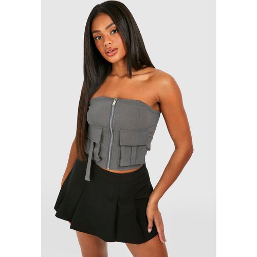 Corset Zippé À Poches Utilitaires - 36 - boohoo - Modalova