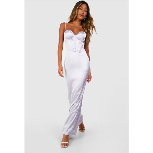 Robe Corset Longue Satinée - 42 - boohoo - Modalova