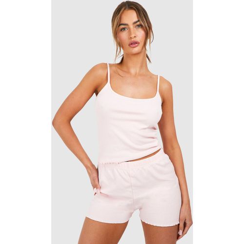 Rib Cami And Short Set - boohoo - Modalova