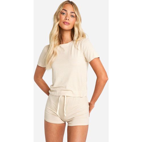 Ensemble Rayé Avec T-Shirt Et Short - 38 - boohoo - Modalova