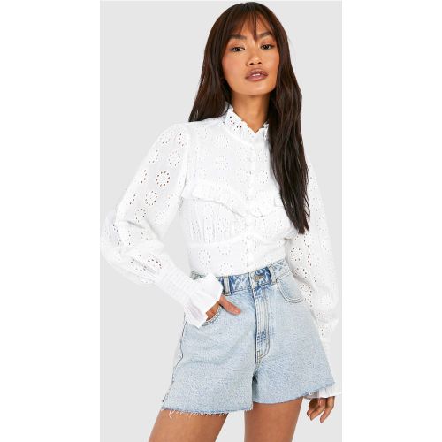 Blouse À Col Montant À Manches Non Doublées - 38 - boohoo - Modalova