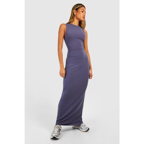 Robe Longue Côtelée À Col Nageur - 36 - boohoo - Modalova