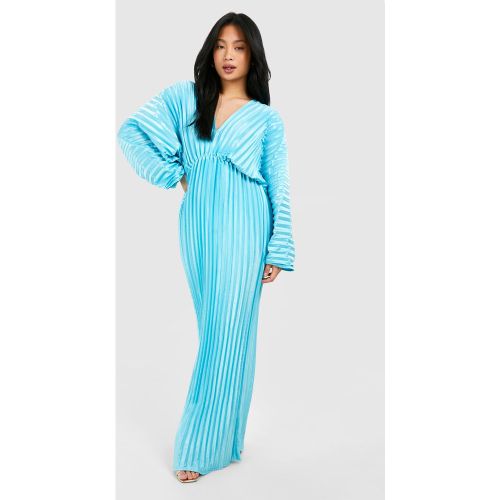 Petite" - Robe Longue Satinée À Manches Chauve-Souris - 36 - boohoo - Modalova