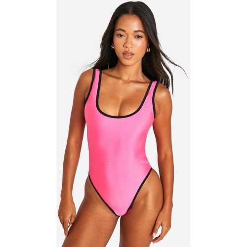 Maillot De Bain À Coutures Contrastantes - 40 - boohoo - Modalova