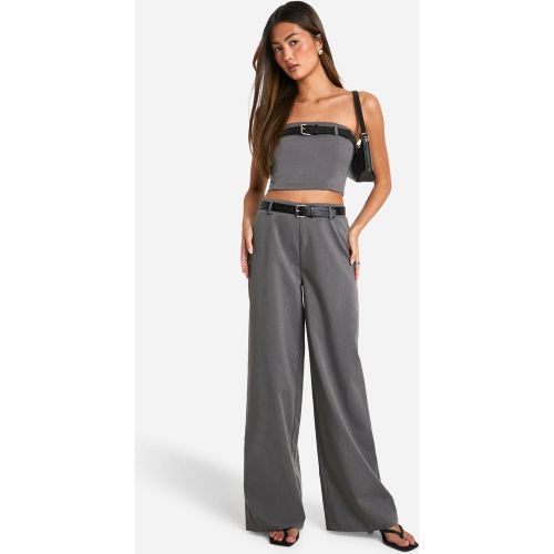 Pantalon Large À Ceinture - 38 - boohoo - Modalova