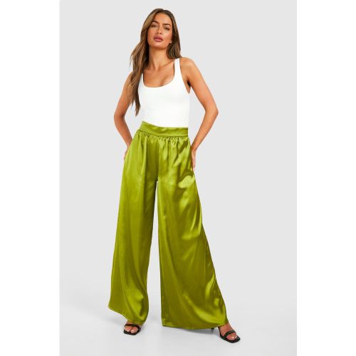 Pantalon Large Satiné - 34 - boohoo - Modalova