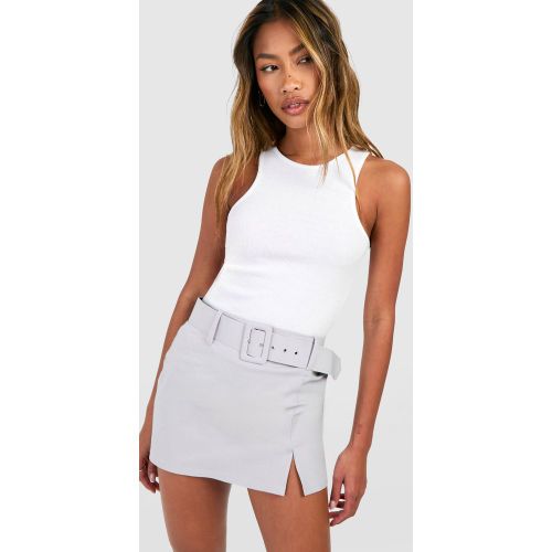 Mini-Jupe Fendue À Ceinture - 42 - boohoo - Modalova