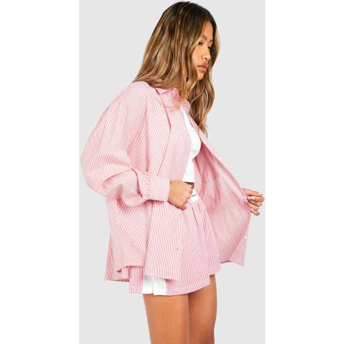 Chemise Oversize À Rayures Fines Et Poches - 34 - boohoo - Modalova