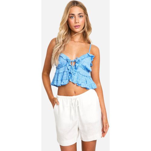 Crop Top Texturé À Perles - 34 - boohoo - Modalova