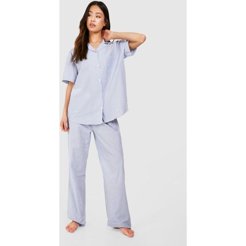 Tall" - Ensemble De Pyjama Rayé À Taille Contrastante - 36 - boohoo - Modalova