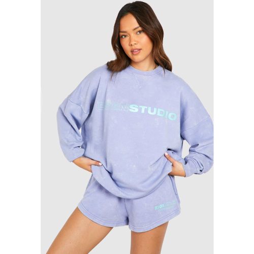 Sweat Oversize Délavé À Slogan - S - boohoo - Modalova