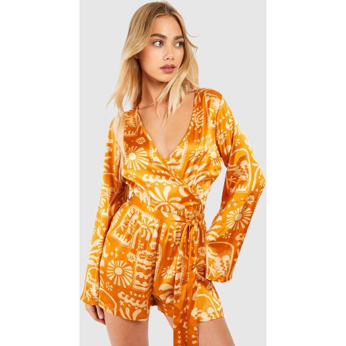 Combishort Ample Imprimé - 36 - boohoo - Modalova