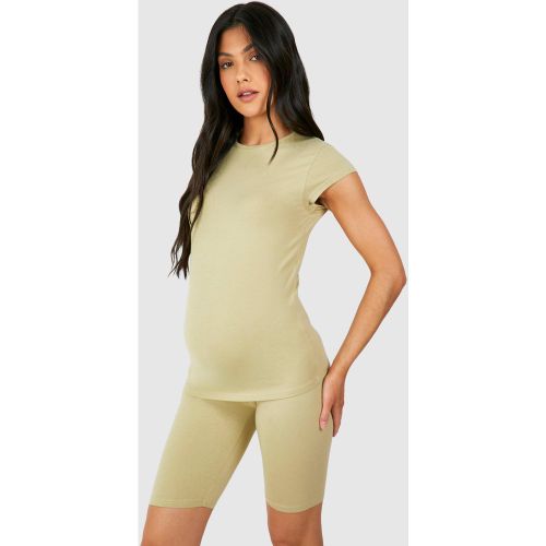 Maternité - T-Shirt De Grossesse À Manches Capées - 36 - boohoo - Modalova