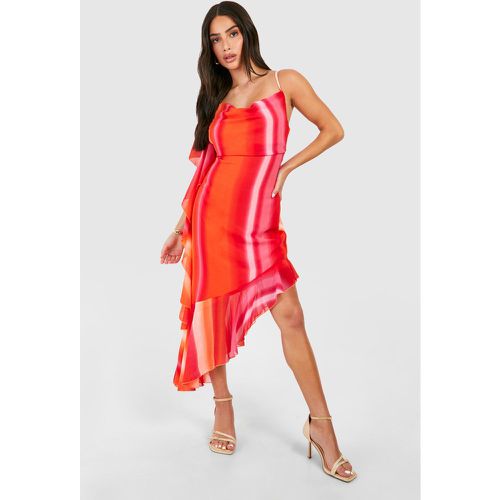 Petite" - Robe Mi-Longue À Volants Et Col Bénitier - 36 - boohoo - Modalova