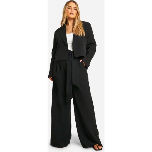 Grande Taille - Pantalon Droit Noué - 44 - boohoo - Modalova