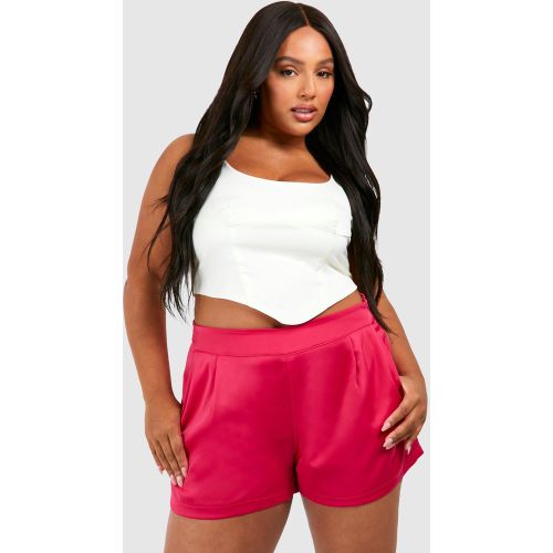 Grande Taille - Short Satiné Habillé - 44 - boohoo - Modalova