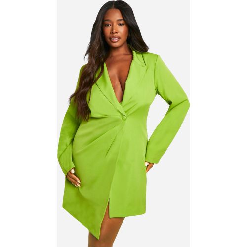 Grande Taille - Robe Blazer Drapée - 44 - boohoo - Modalova