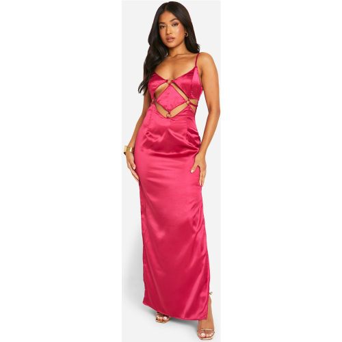 Petite" - Robe Nuisette Satinée À Découpes - 42 - boohoo - Modalova