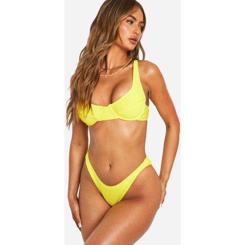 Bas De Maillot Échancré Texturé - 36 - boohoo - Modalova