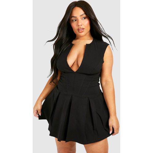 Grande Taille - Robe Corset Plissée - 48 - boohoo - Modalova