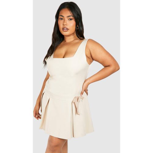 Plus" Woven Bow Detail Strappy Skater Dress - boohoo - Modalova