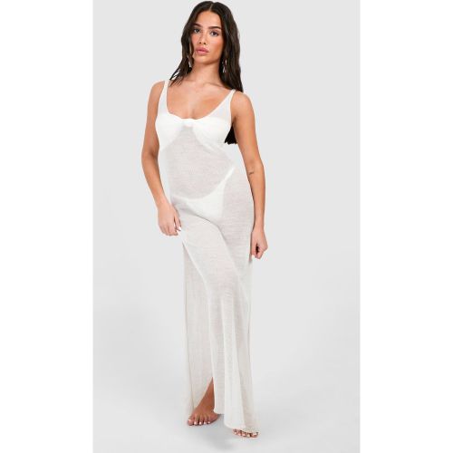 Petite" - Robe De Plage Longue En Maille - L - boohoo - Modalova
