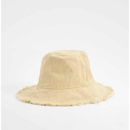 Frayed Edge Bucket Hat - boohoo - Modalova